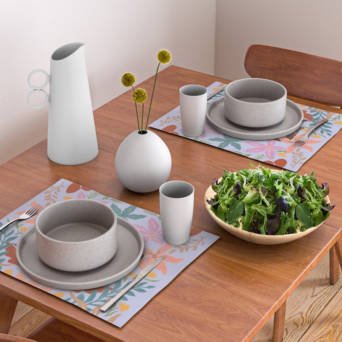 Lilac Whimsical Garden  Placemat Gallery Image 2