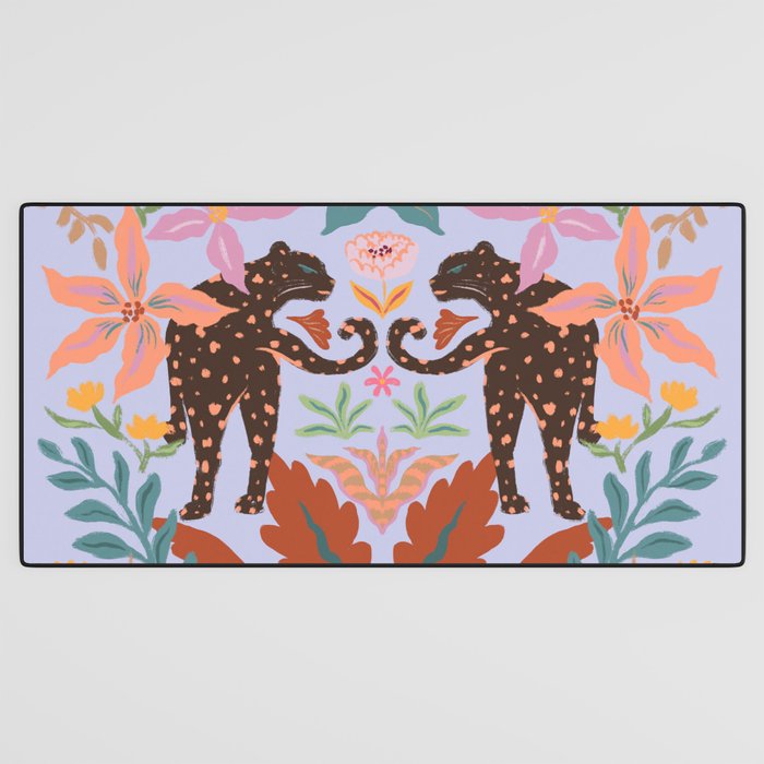 Lilac Whimsical Garden  Desk Mat Gallery Image 3