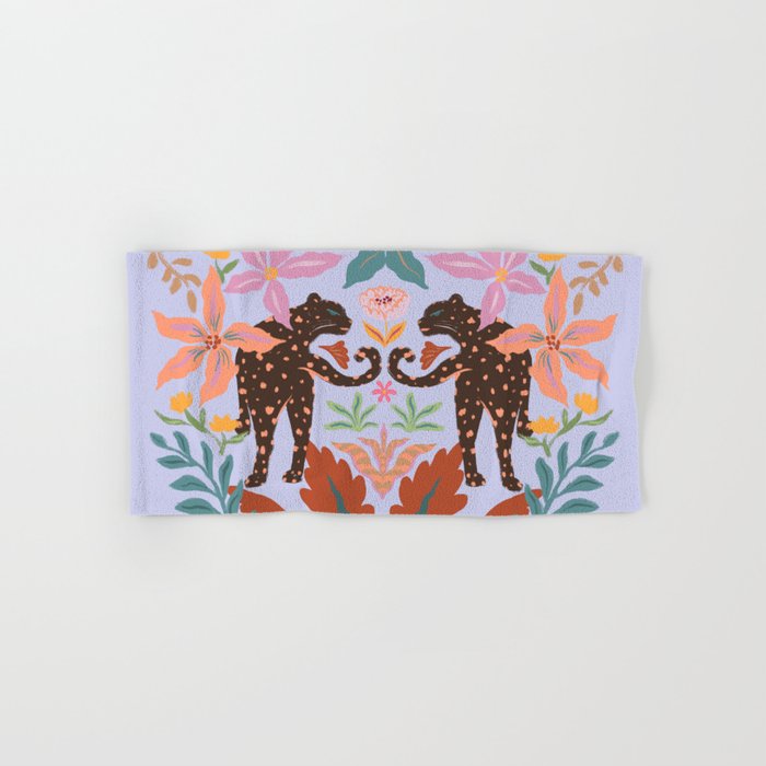 Lilac Whimsical Garden  Bath Towel Gallery Image 1
