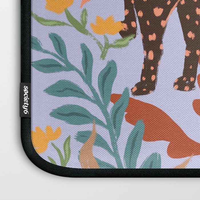 Lilac Whimsical Garden  Laptop Sleeve Gallery Image 3