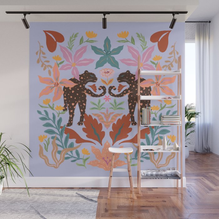 Lilac Whimsical Garden  Wall Mural Gallery Image 1