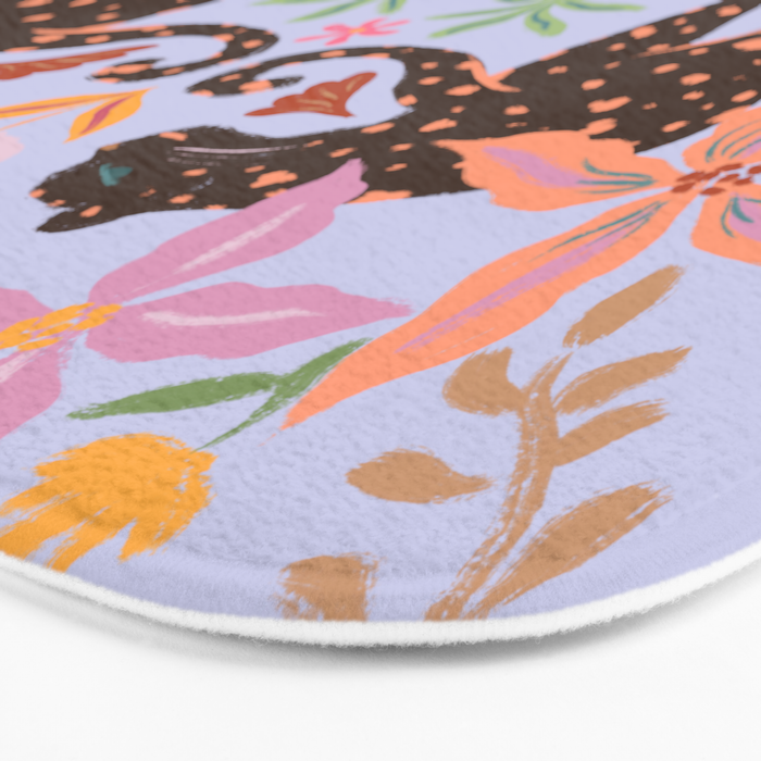 Lilac Whimsical Garden  Bath Mat Gallery Image 3
