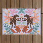 Lilac Whimsical Garden  Outdoor Rug Gallery Image 1
