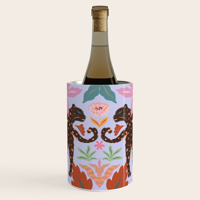Lilac Whimsical Garden  Wine Chiller Gallery Image 1