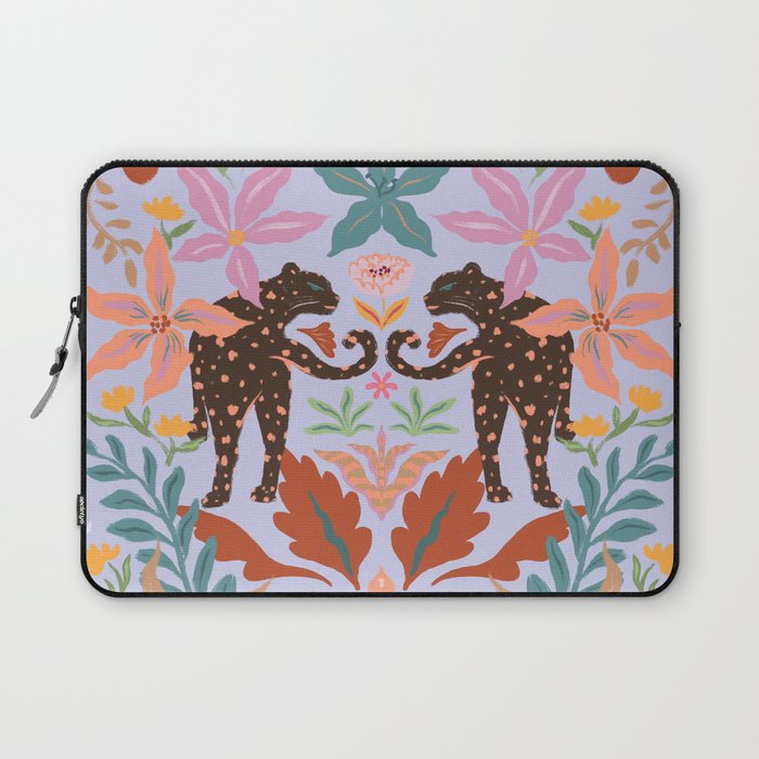 Lilac Whimsical Garden  Laptop Sleeve Gallery Image 1