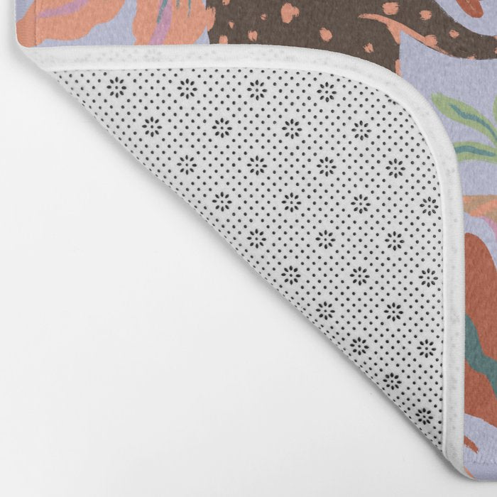 Lilac Whimsical Garden  Bath Mat Gallery Image 2