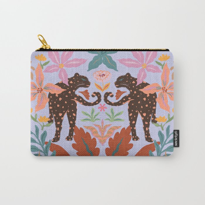 Lilac Whimsical Garden  Carry All Pouch Gallery Image 1