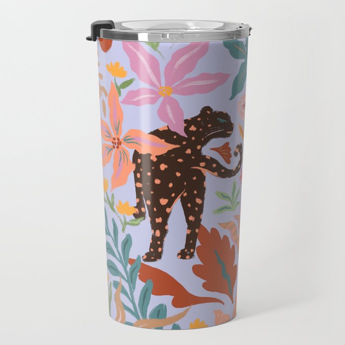 Lilac Whimsical Garden  Travel Mug Gallery Image 3