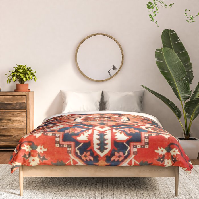 Heriz Serapi Azerbaijan Antique Persian Rug Print Comforter Gallery Image 3