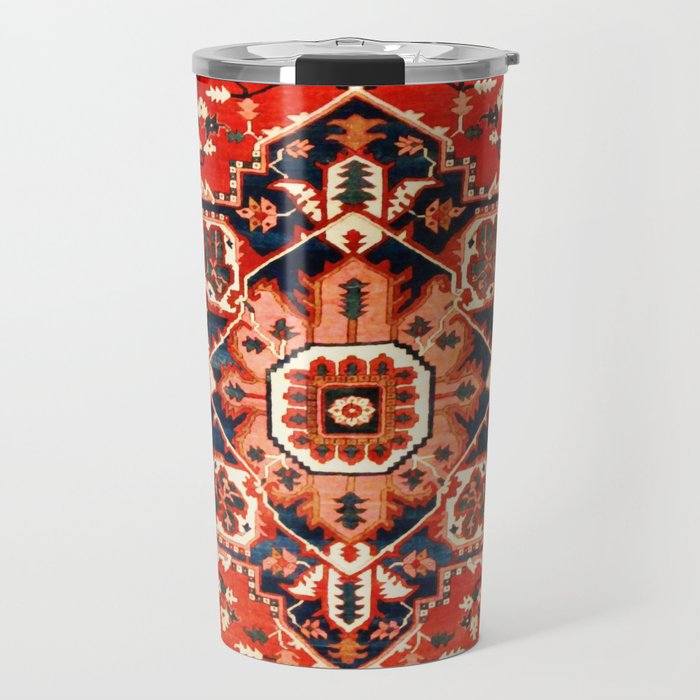 Heriz Serapi Azerbaijan Antique Persian Rug Print Travel Mug Gallery Image 1