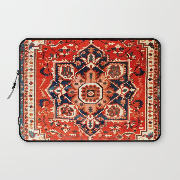 Heriz Serapi Azerbaijan Antique Persian Rug Print Laptop Sleeve Gallery Image 1