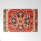 Heriz Serapi Azerbaijan Antique Persian Rug Print Welcome Mat Gallery Image 1