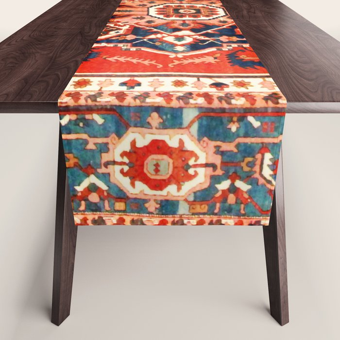 Heriz Serapi Azerbaijan Antique Persian Rug Print Table Runner Gallery Image 1