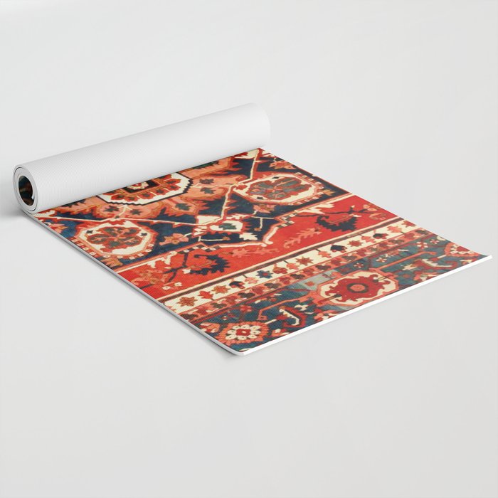Heriz Serapi Azerbaijan Antique Persian Rug Print Yoga Mat Gallery Image 2