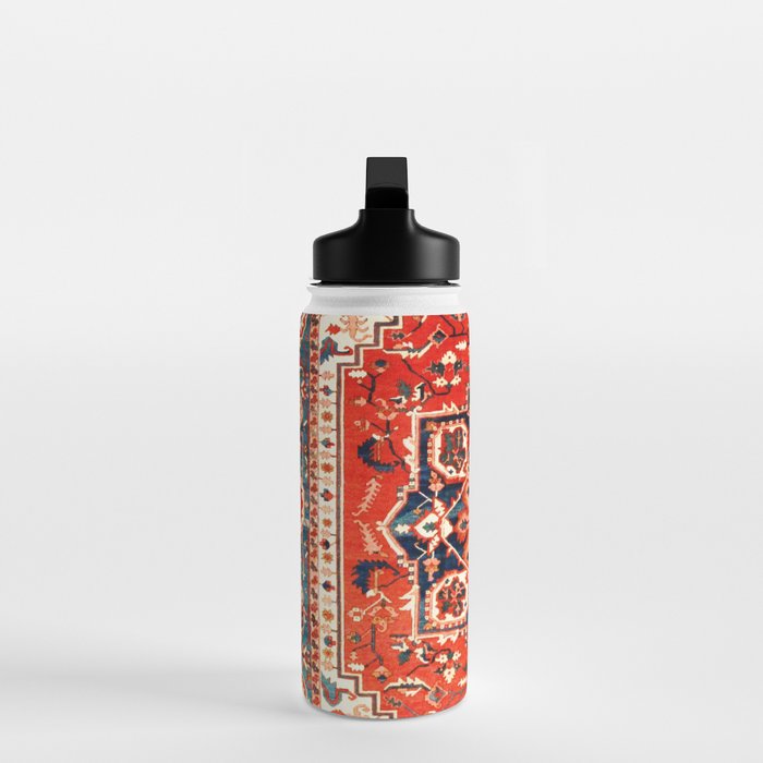 Heriz Serapi Azerbaijan Antique Persian Rug Print Water Bottle Gallery Image 3