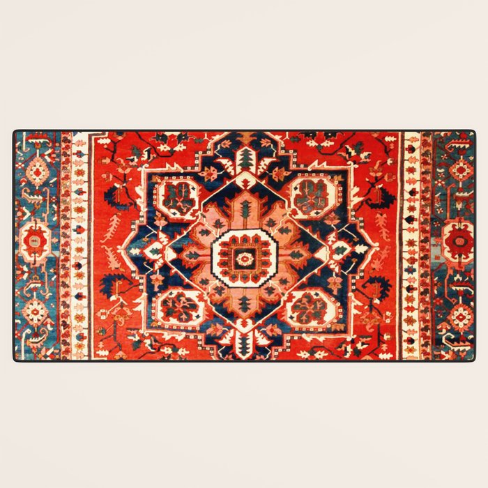 Heriz Serapi Azerbaijan Antique Persian Rug Print Desk Mat Gallery Image 3