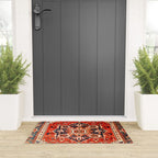 Heriz Serapi Azerbaijan Antique Persian Rug Print Welcome Mat Gallery Image 3