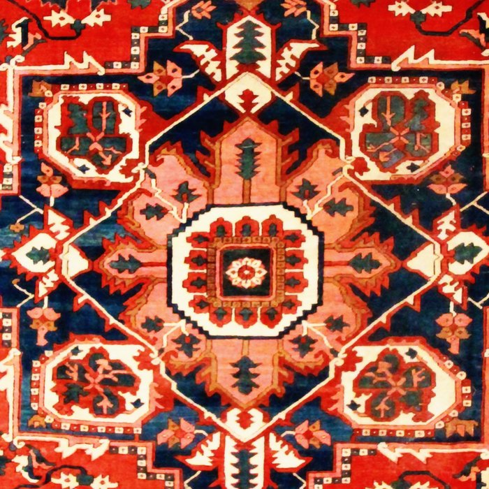 Heriz Serapi Azerbaijan Antique Persian Rug Print Coffee Mug Gallery Image 2
