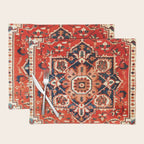 Heriz Serapi Azerbaijan Antique Persian Rug Print Placemat Gallery Image 1