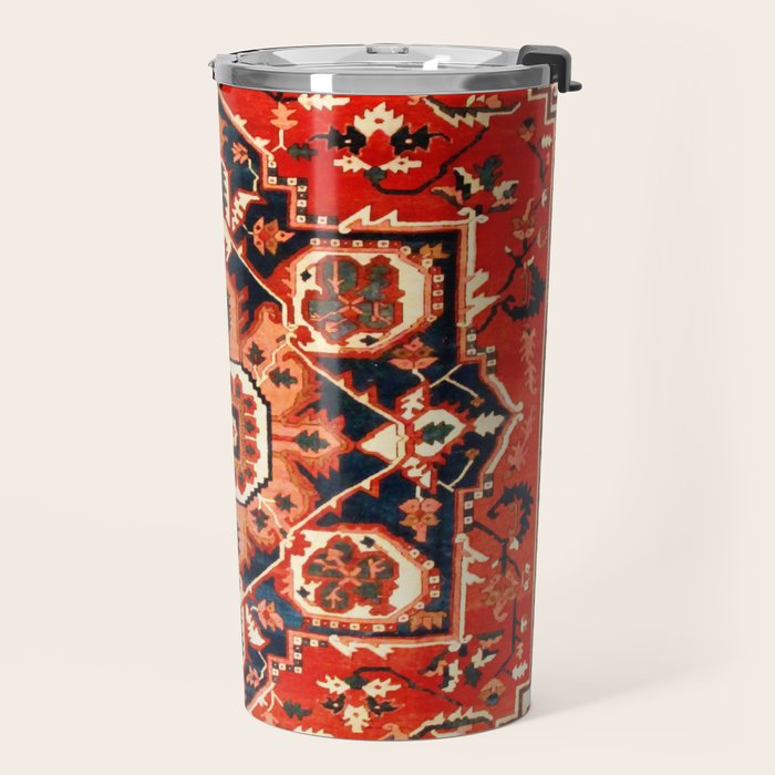 Heriz Serapi Azerbaijan Antique Persian Rug Print Travel Mug Gallery Image 2