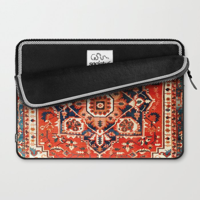 Heriz Serapi Azerbaijan Antique Persian Rug Print Laptop Sleeve Gallery Image 2