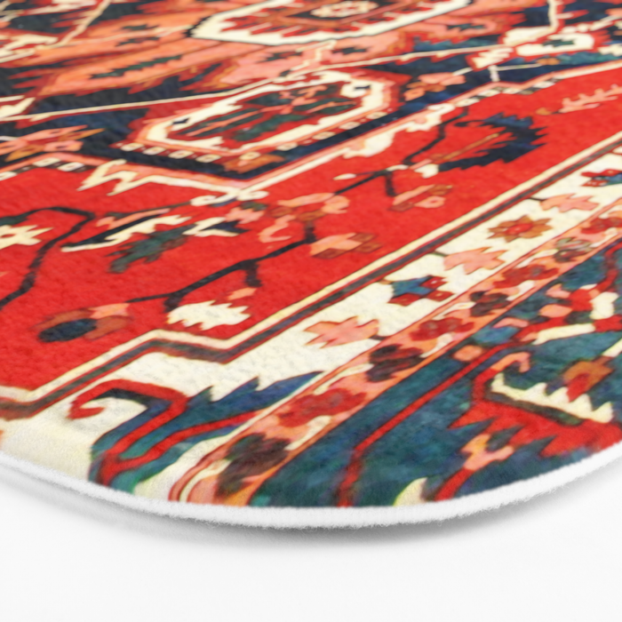 Heriz Serapi Azerbaijan Antique Persian Rug Print Bath Mat Gallery Image 3