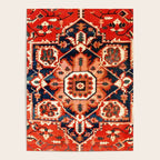 Heriz Serapi Azerbaijan Antique Persian Rug Print Poster Gallery Image 4