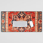 Heriz Serapi Azerbaijan Antique Persian Rug Print Desk Mat Gallery Image 1