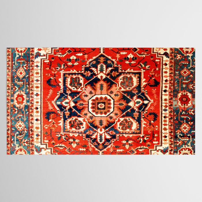 Heriz Serapi Azerbaijan Antique Persian Rug Print Tablecloth Gallery Image 2