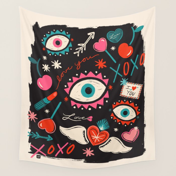Love Pop Icons Wall Tapestry Gallery Image 4