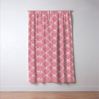 Bows & Ribbons Pattern LI 90s Bubblegum Pink Window Curtain Gallery Image 3