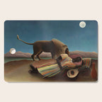 'The Sleeping Gypsy' Lion and Moon While Sleeping in the Desert by Henri Rousseau Cutting Board Gallery Image 1