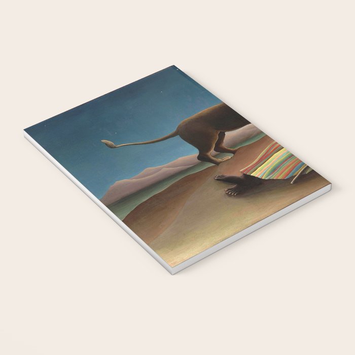 'The Sleeping Gypsy' Lion and Moon While Sleeping in the Desert by Henri Rousseau Notebook Gallery Image 3