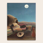 'The Sleeping Gypsy' Lion and Moon While Sleeping in the Desert by Henri Rousseau Notebook Gallery Image 4