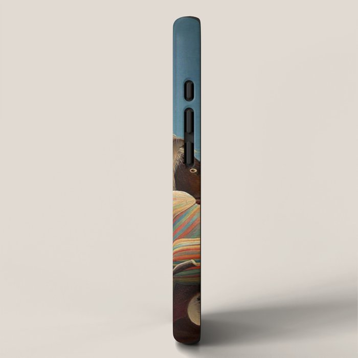 'The Sleeping Gypsy' Lion and Moon While Sleeping in the Desert by Henri Rousseau iPhone Case Gallery Image 2