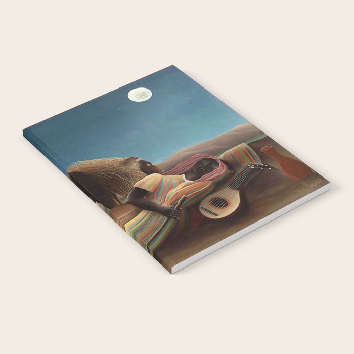 'The Sleeping Gypsy' Lion and Moon While Sleeping in the Desert by Henri Rousseau Notebook Gallery Image 2