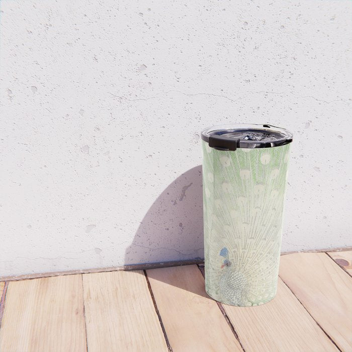Peacock, Ohara Koson - Japanese Woodcut Travel Mug Gallery Image 4