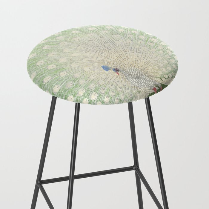 Peacock, Ohara Koson - Japanese Woodcut Stool Gallery Image 2