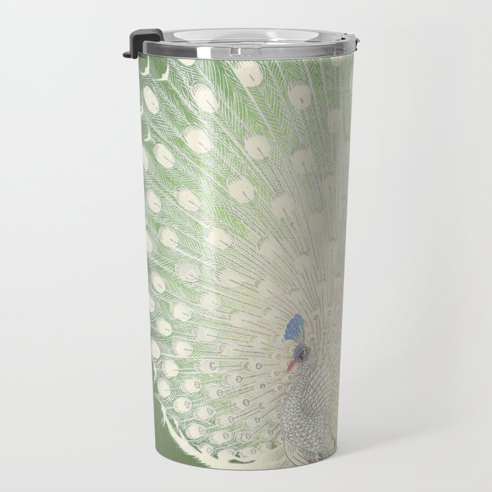 Peacock, Ohara Koson - Japanese Woodcut Travel Mug Gallery Image 3
