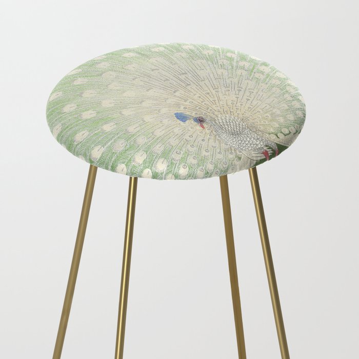Peacock, Ohara Koson - Japanese Woodcut Stool Gallery Image 2
