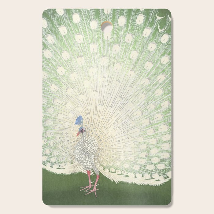 Peacock, Ohara Koson - Japanese Woodcut Cutting Board Gallery Image 1