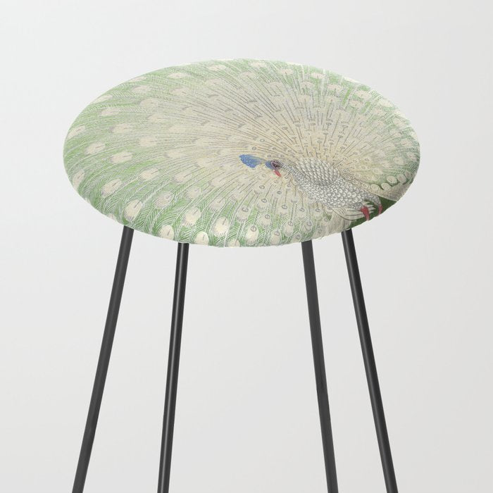 Peacock, Ohara Koson - Japanese Woodcut Stool Gallery Image 2