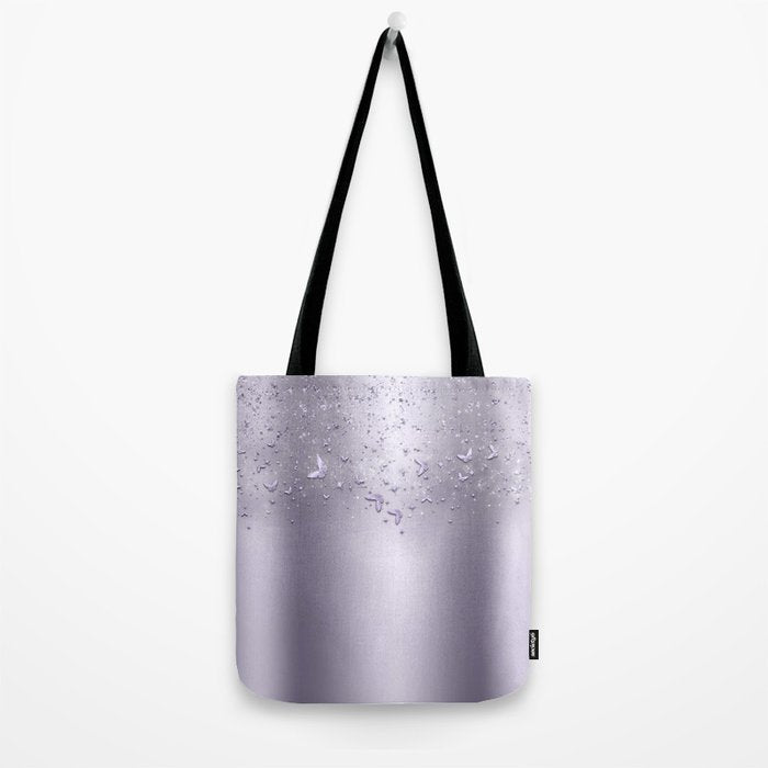Purple Sparkle Butterflies Tote Bag Gallery Image 2