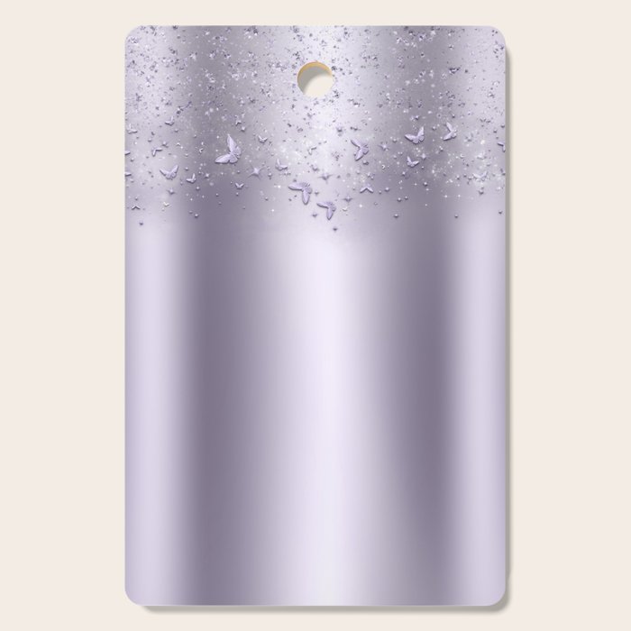 Purple Sparkle Butterflies Cutting Board Gallery Image 1