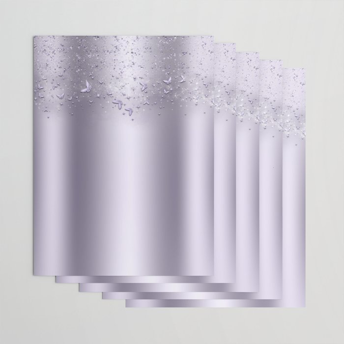 Purple Sparkle Butterflies Wrapping Paper Gallery Image 3