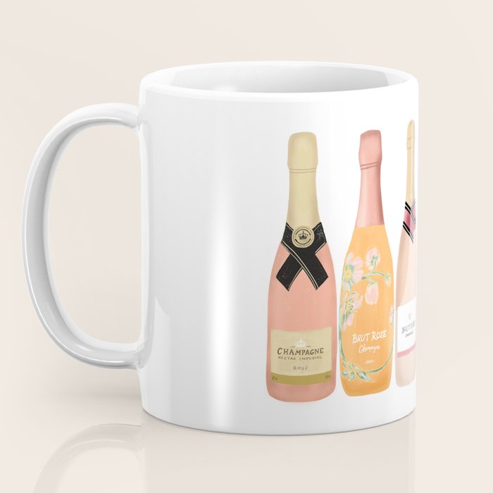 Rose Champagne Bottles Coffee Mug Gallery Image 3