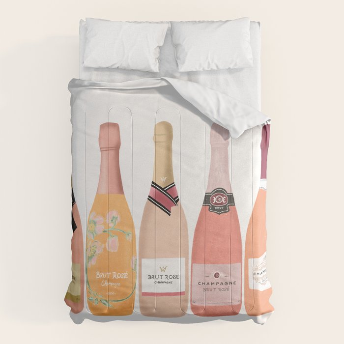 Rose Champagne Bottles Comforter Gallery Image 1