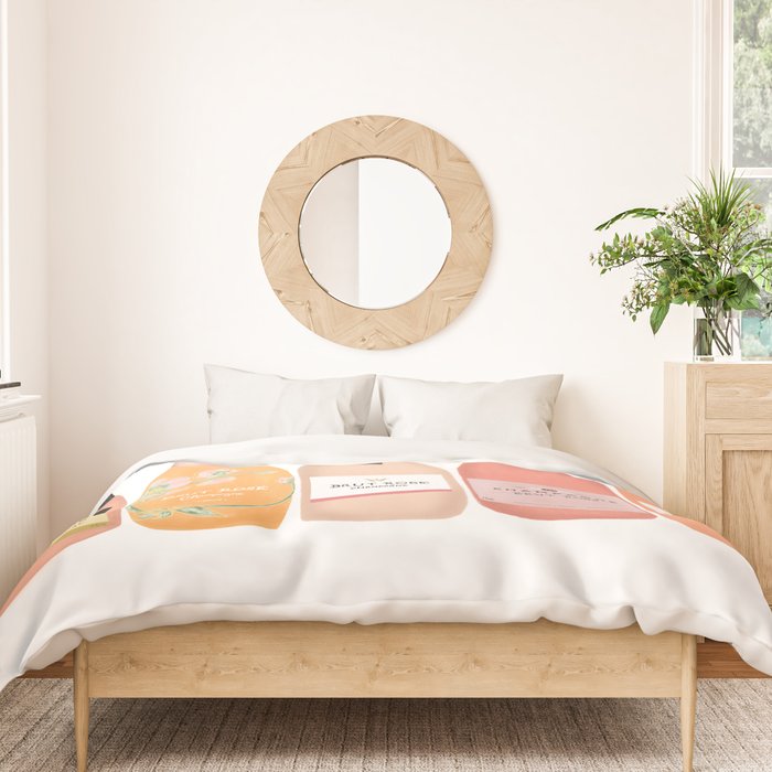 Rose Champagne Bottles Duvet Cover Gallery Image 3