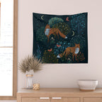 Forest Foxes Wall Tapestry Gallery Image 2
