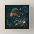 Forest Foxes Mini Art Print Gallery Image 1